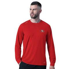 San Francisco 49ers MSX by Michael Strahan Forward Long-Sleeve T-Shirt Red - NFL