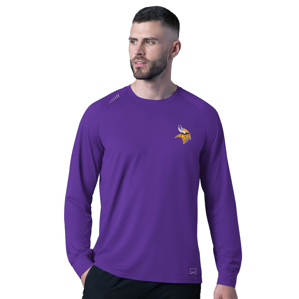 Minnesota Vikings MSX by Michael Strahan Forward Long-Sleeve T-Shirt Purple - NFL