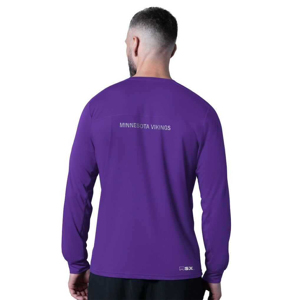 Minnesota Vikings MSX by Michael Strahan Forward Long-Sleeve T-Shirt Purple - NFL