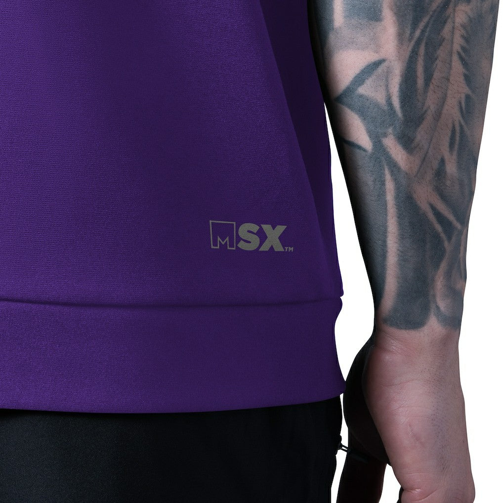 Minnesota Vikings MSX by Michael Strahan Tri-Blend Rebound Sleeveless Hoodie Purple - NFL