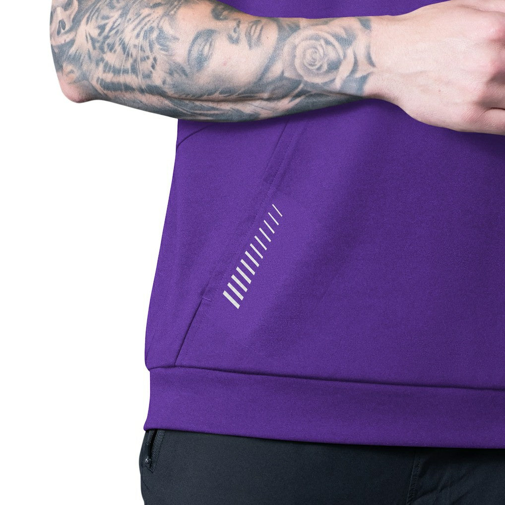 Minnesota Vikings MSX by Michael Strahan Tri-Blend Rebound Sleeveless Hoodie Purple - NFL