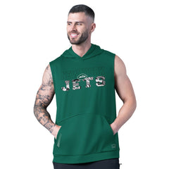 New York Jets MSX by Michael Strahan Tri-Blend Rebound Sleeveless Hoodie Green - NFL
