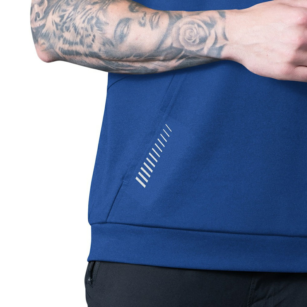 New York Giants MSX by Michael Strahan Tri-Blend Rebound Sleeveless Hoodie Royal - NFL
