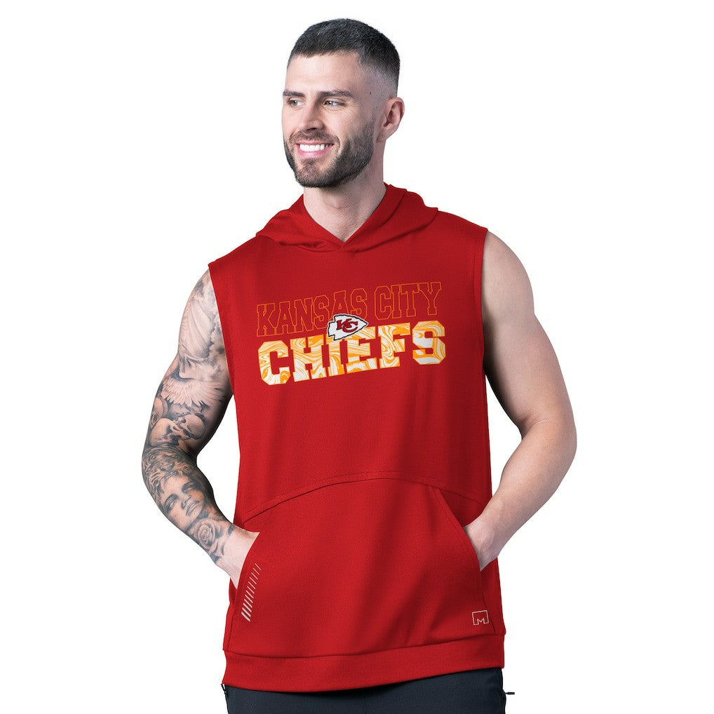 Kansas City Chiefs MSX by Michael Strahan Tri-Blend Rebound Sleeveless Hoodie Red - NFL
