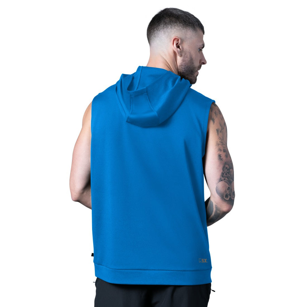 Detroit Lions MSX by Michael Strahan Tri-Blend Rebound Sleeveless Hoodie Blue - NFL