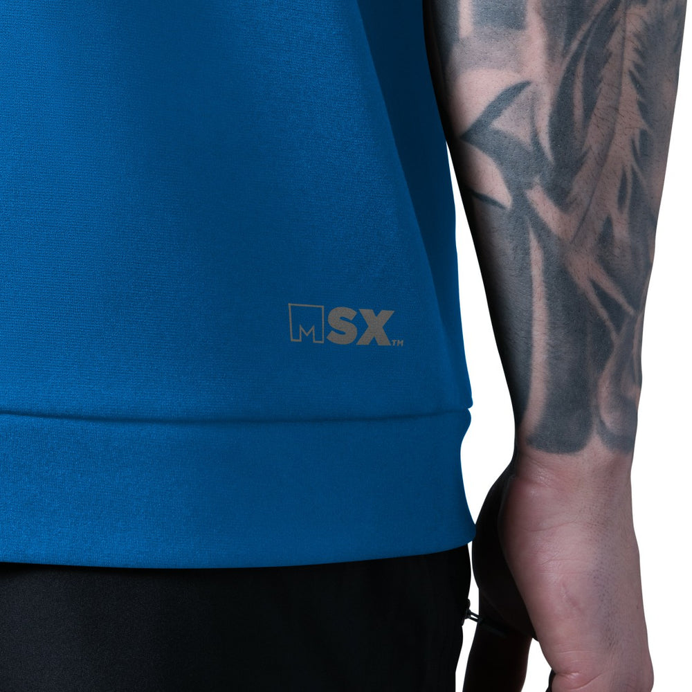 Detroit Lions MSX by Michael Strahan Tri-Blend Rebound Sleeveless Hoodie Blue - NFL