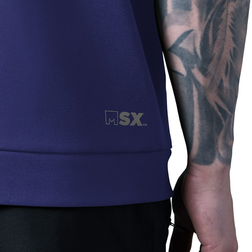 Baltimore Ravens MSX by Michael Strahan Tri-Blend Rebound Sleeveless Hoodie Purple - NFL
