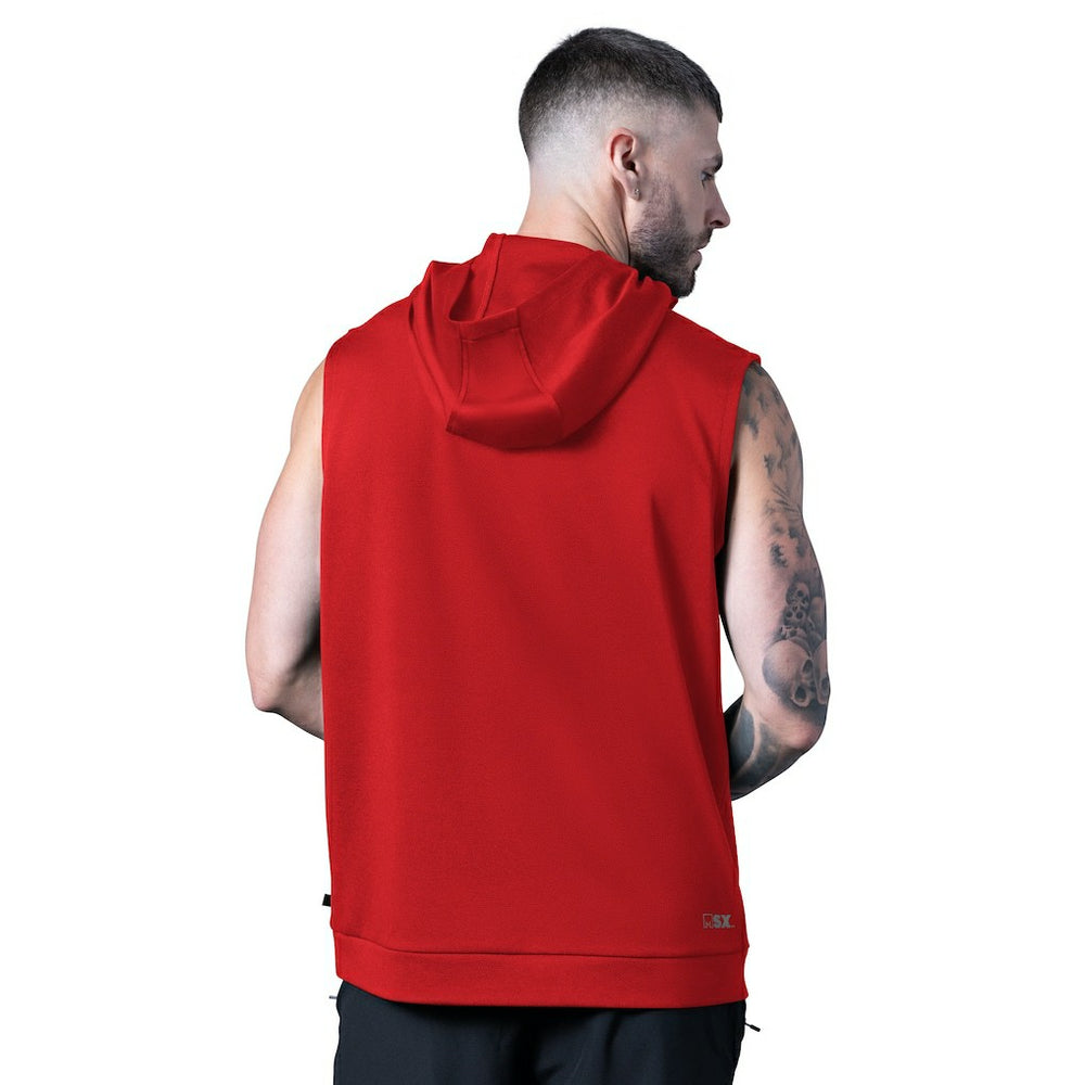 San Francisco 49ers MSX by Michael Strahan Tri-Blend Rebound Sleeveless Hoodie Scarlet - NFL