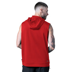 San Francisco 49ers MSX by Michael Strahan Tri-Blend Rebound Sleeveless Hoodie Scarlet - NFL