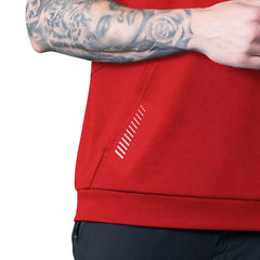 San Francisco 49ers MSX by Michael Strahan Tri-Blend Rebound Sleeveless Hoodie Scarlet - NFL