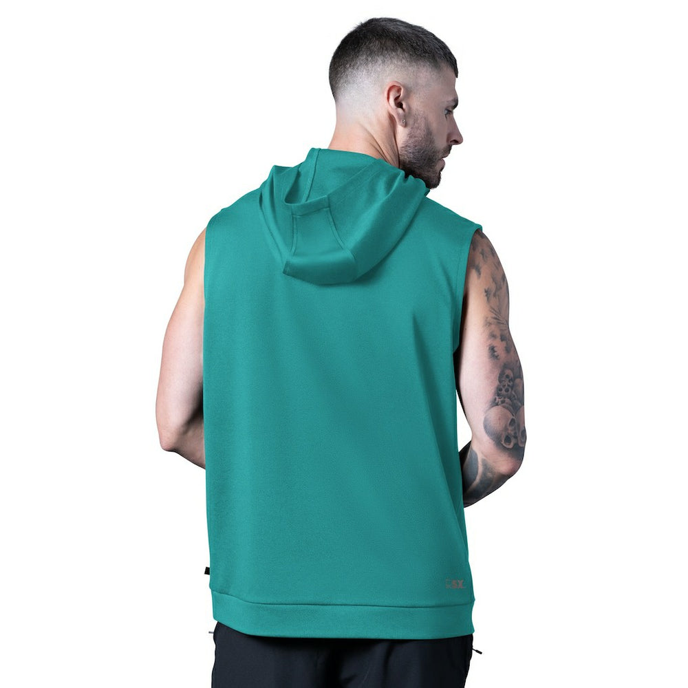 Miami Dolphins MSX by Michael Strahan Tri-Blend Rebound Sleeveless Hoodie Aqua - NFL