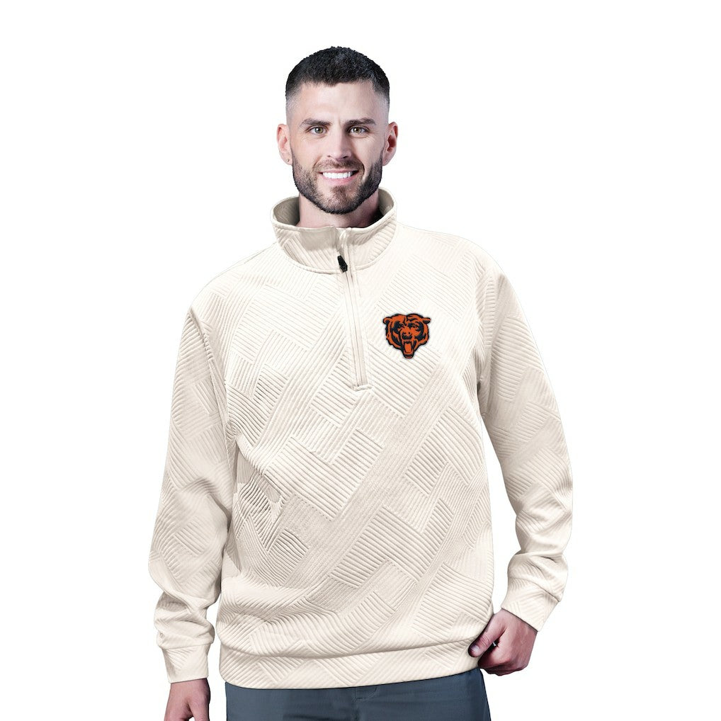 Chicago Bears MSX by Michael Strahan Cross Training Half-Zip Pullover White - NFL