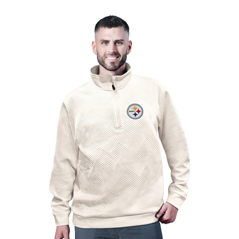 Pittsburgh Steelers MSX by Michael Strahan Cross Training Half-Zip Pullover White - NFL