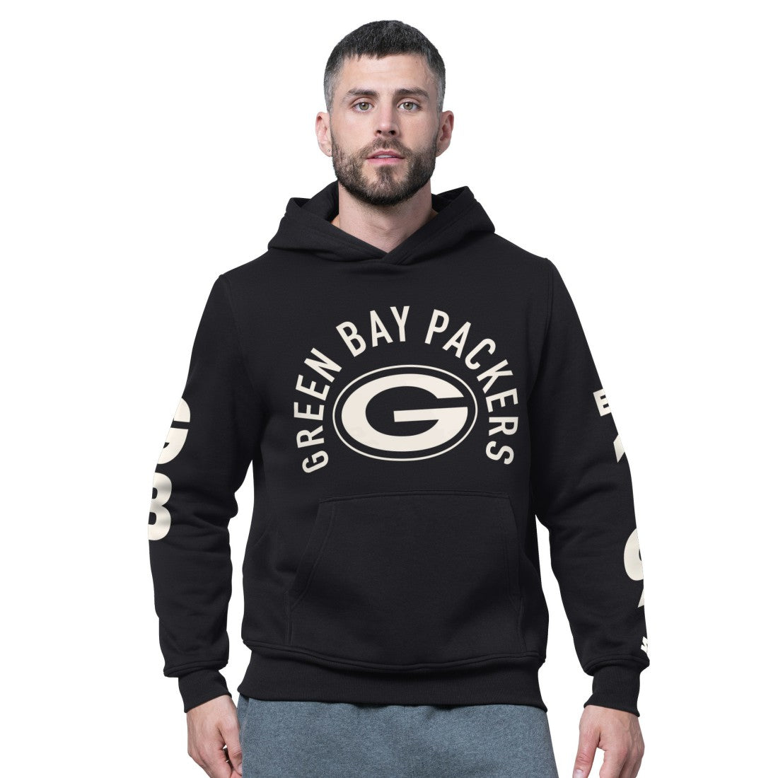 Green Bay Packers Starter Handoff Fleece Hoodie Sweatshirt Black - NFL