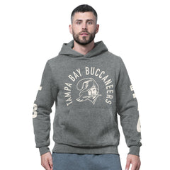 Tampa Bay Buccaneers Starter Handoff Vintage Logo Fleece Hoodie Sweatshirt Charcoal - NFL