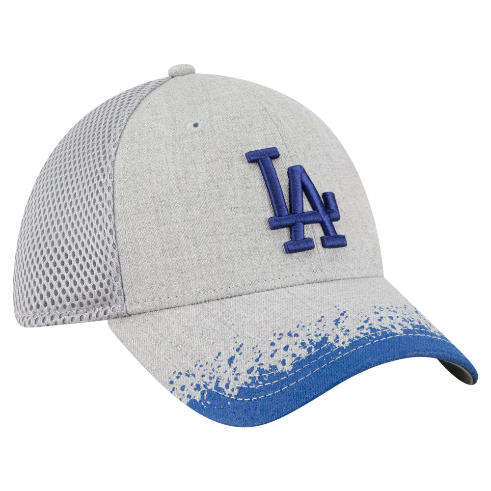 Los Angeles Dodgers New Era Visor Paint Splatter 39THIRTY Flex Hat Lifestyle