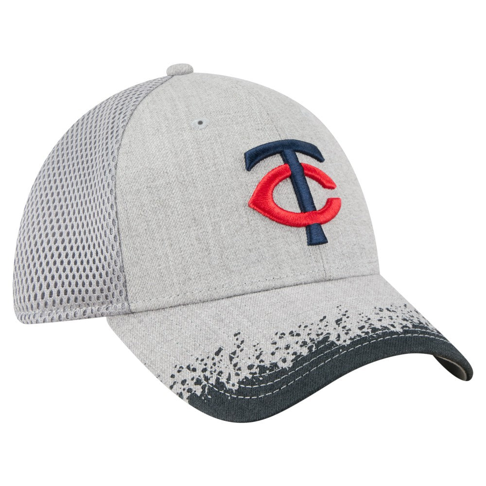 Minnesota Twins New Era Visor Paint Splatter 39THIRTY Flex Hat for sale