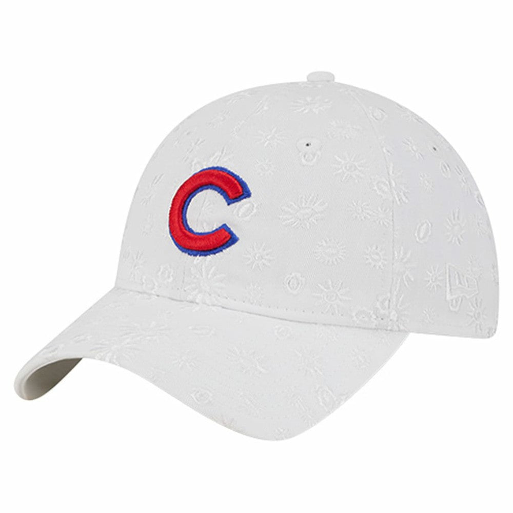 Chicago Cubs New Era Women's Floral Mesh 9TWENTY Adjustable Hat Lifestyle