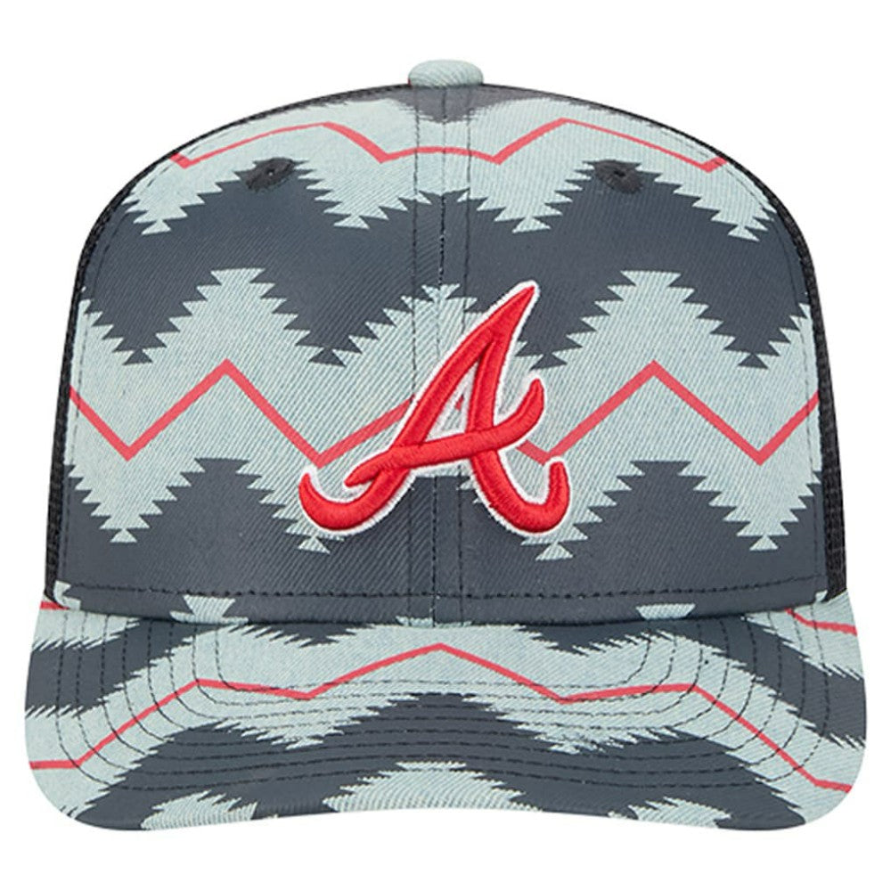 Atlanta Braves New Era Aztec Denim 9SEVENTY Adjustable Hat for sale