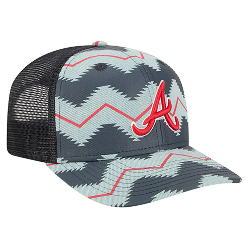 Atlanta Braves New Era Aztec Denim 9SEVENTY Adjustable Hat for sale
