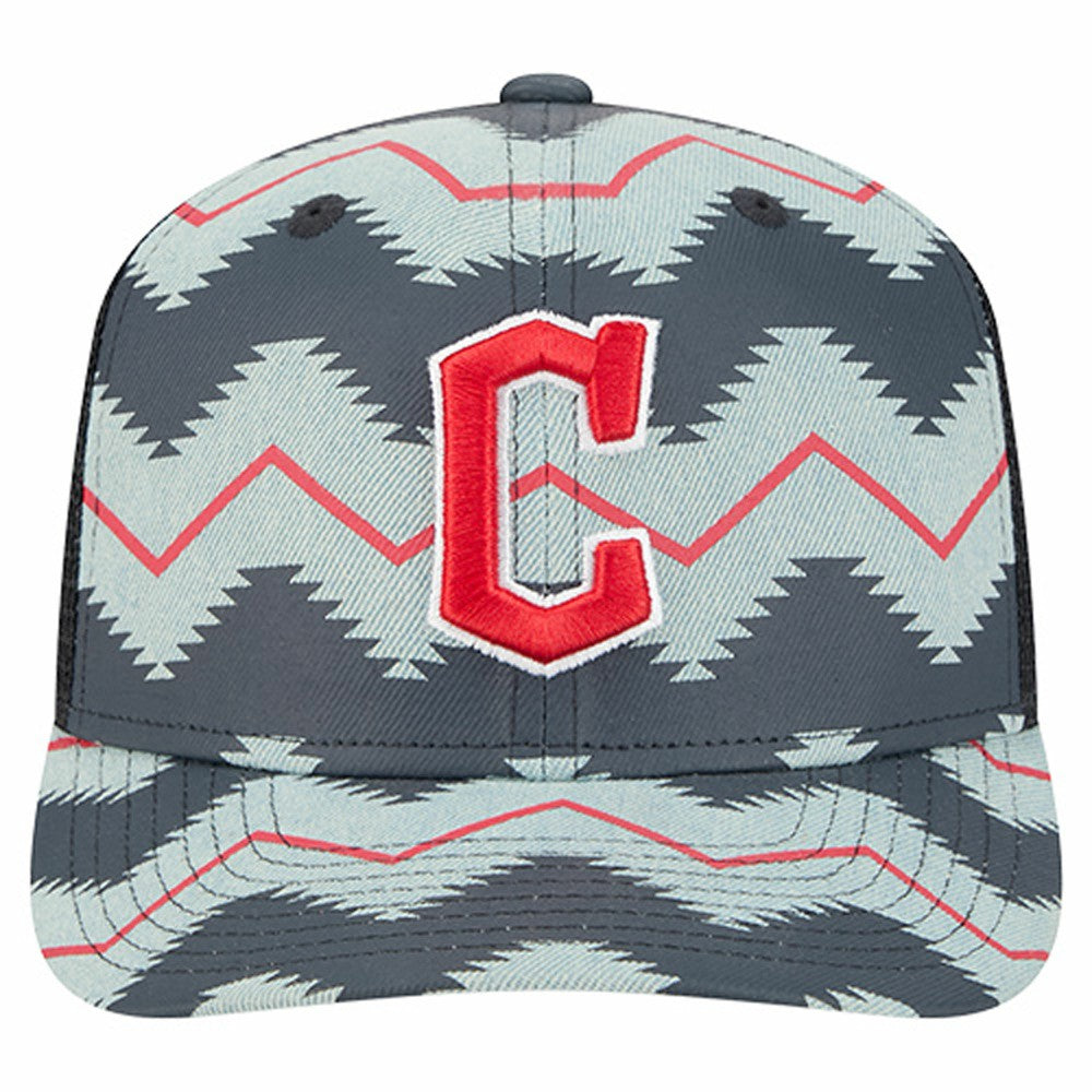 Cleveland Guardians New Era Aztec Denim 9SEVENTY Adjustable Hat Near Me