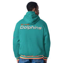 Miami Dolphins G-III Sports by Carl Banks Power Forward Commemorative Full-Zip Hooded Jacket Aqua - NFL