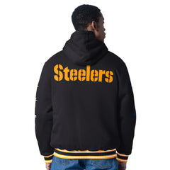 Pittsburgh Steelers G-III Sports by Carl Banks Power Forward Commemorative Full-Zip Hooded Jacket Black - NFL