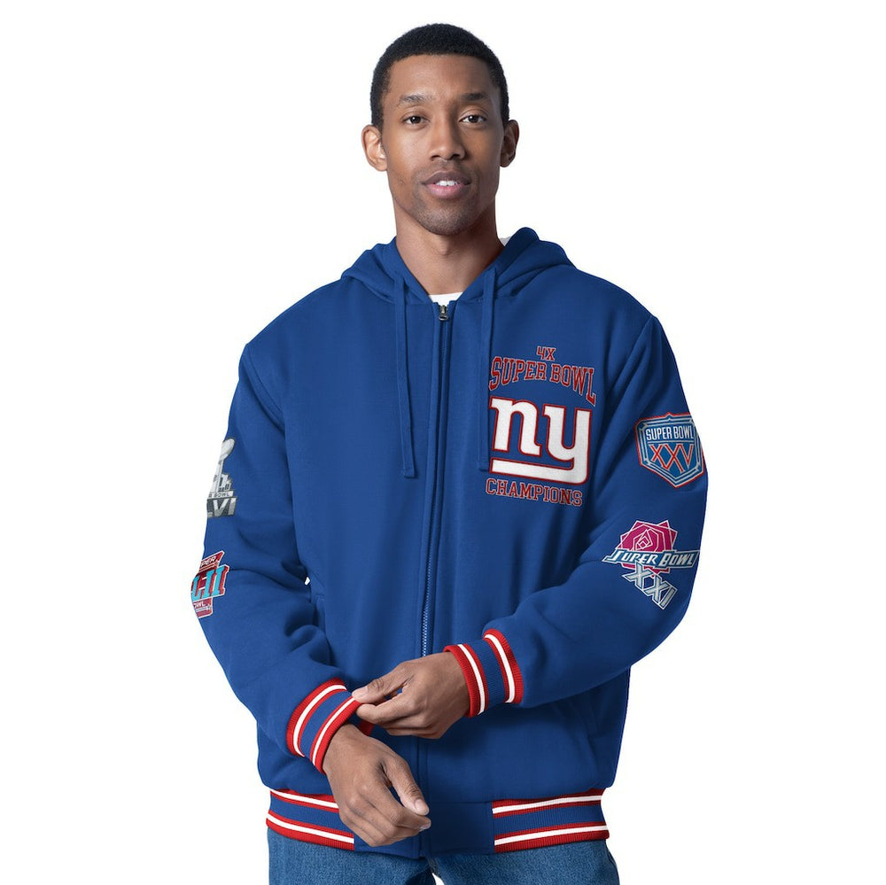 New York Giants G-III Sports by Carl Banks Power Forward Commemorative Full-Zip Hooded Jacket Royal - NFL