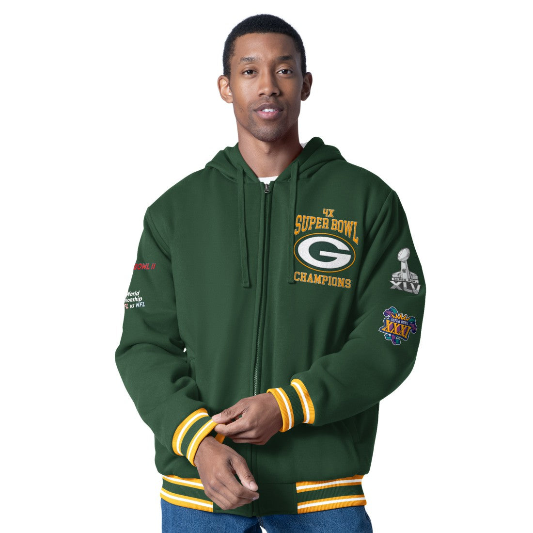 Green Bay Packers G-III Sports by Carl Banks Power Forward Commemorative Full-Zip Hooded Jacket Green - NFL