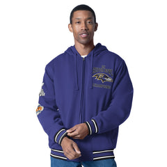 Baltimore Ravens G-III Sports by Carl Banks Power Forward Commemorative Full-Zip Hooded Jacket Purple - NFL