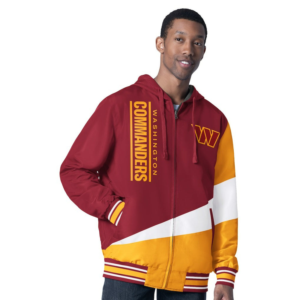 Washington Commanders G-III Sports by Carl Banks Dual Threat Reversable Full-Zip Hooded Jacket Burgundy/Charcoal - NFL