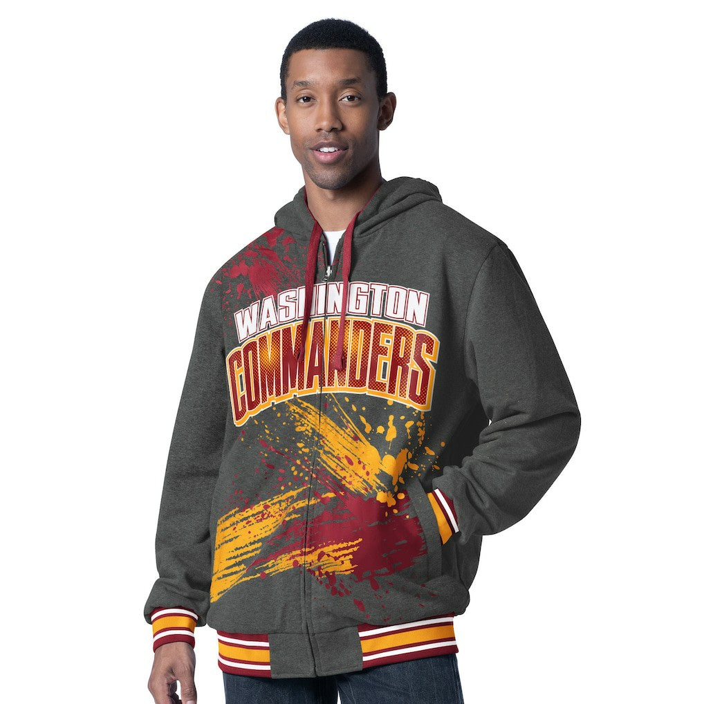 Washington Commanders G-III Sports by Carl Banks Dual Threat Reversable Full-Zip Hooded Jacket Burgundy/Charcoal - NFL