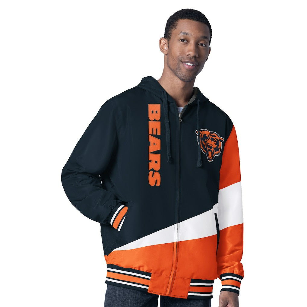 Chicago Bears G-III Sports by Carl Banks Dual Threat Reversable Full-Zip Hooded Jacket Navy/Charcoal - NFL