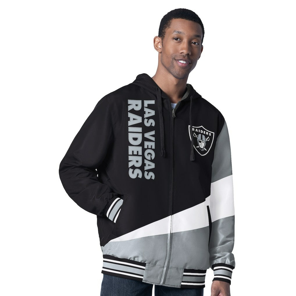 Las Vegas Raiders G-III Sports by Carl Banks Dual Threat Reversable Full-Zip Hooded Jacket Black/Charcoal - NFL