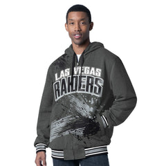Las Vegas Raiders G-III Sports by Carl Banks Dual Threat Reversable Full-Zip Hooded Jacket Black/Charcoal - NFL