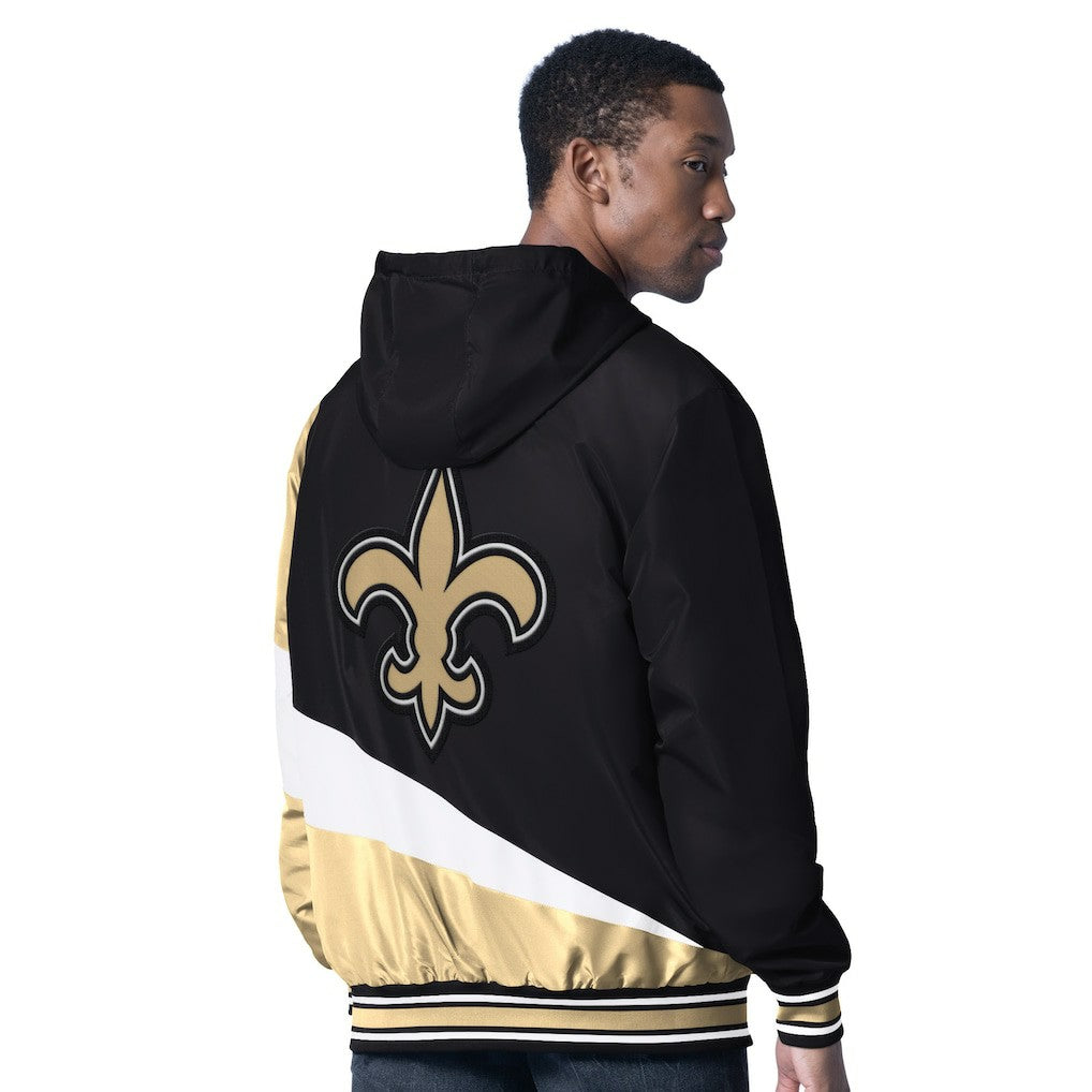 New Orleans Saints G-III Sports by Carl Banks Dual Threat Reversable Full-Zip Hooded Jacket Black/Charcoal - NFL