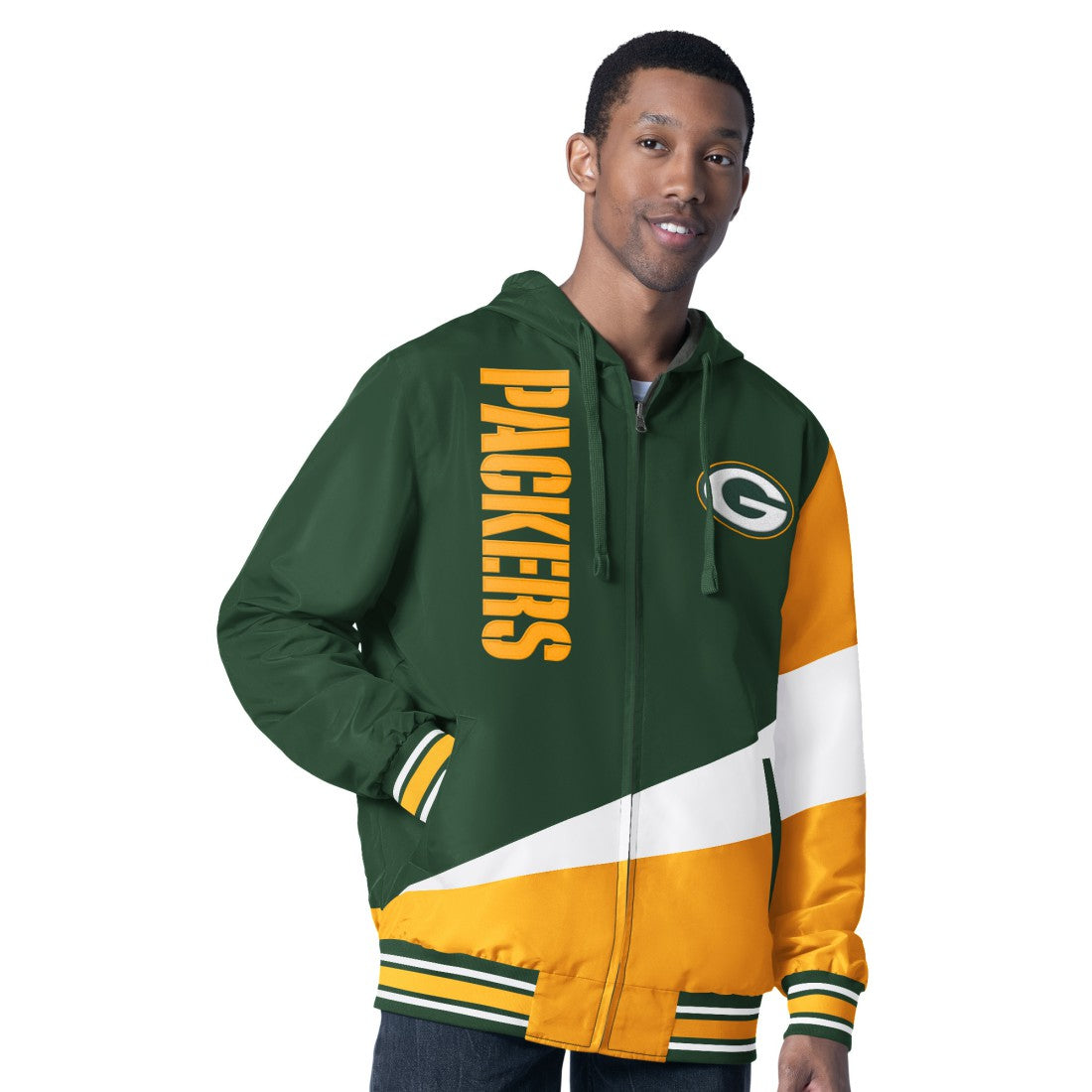 Green Bay Packers G-III Sports by Carl Banks Dual Threat Reversable Full-Zip Hooded Jacket Green/Charcoal - NFL