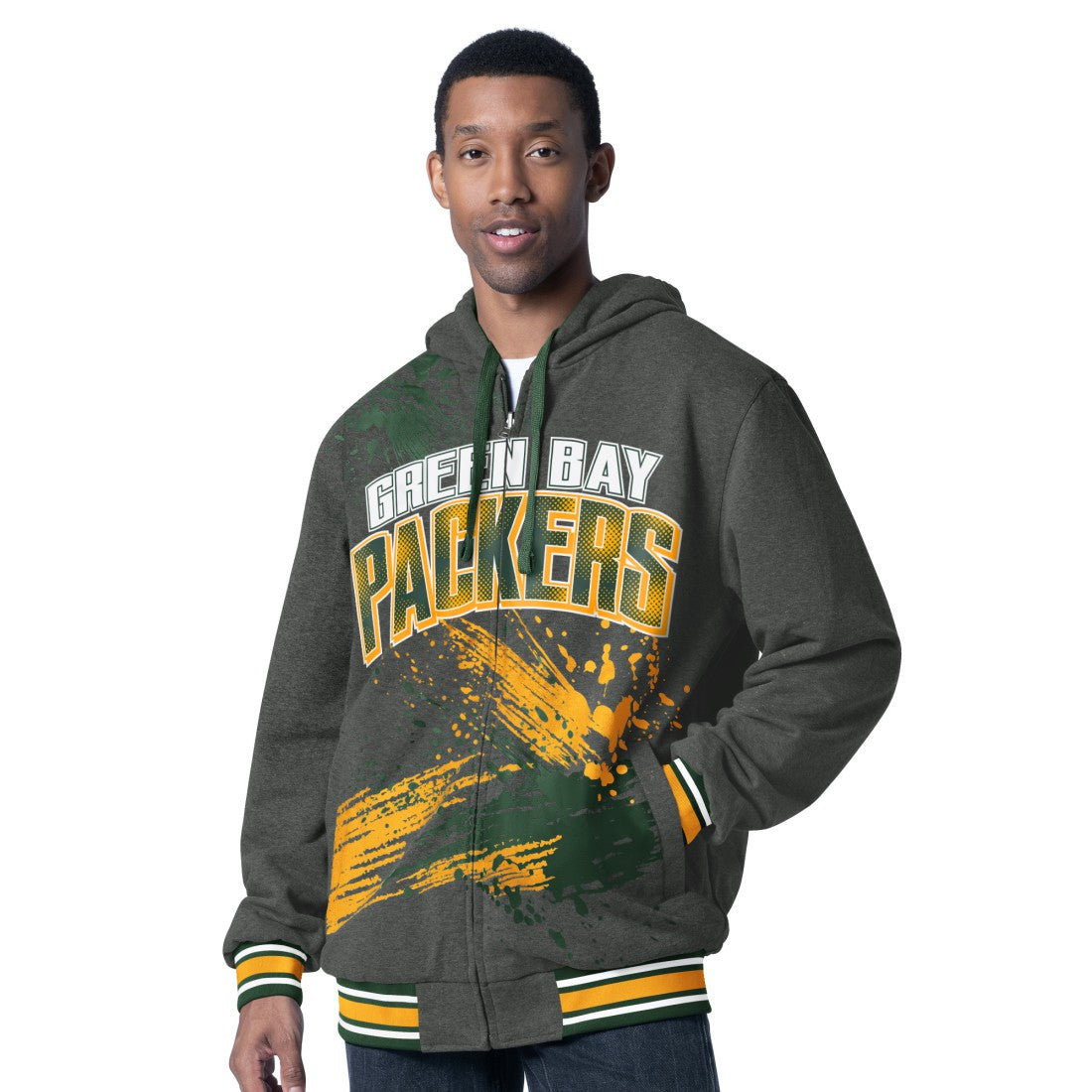 Green Bay Packers G-III Sports by Carl Banks Dual Threat Reversable Full-Zip Hooded Jacket Green/Charcoal - NFL
