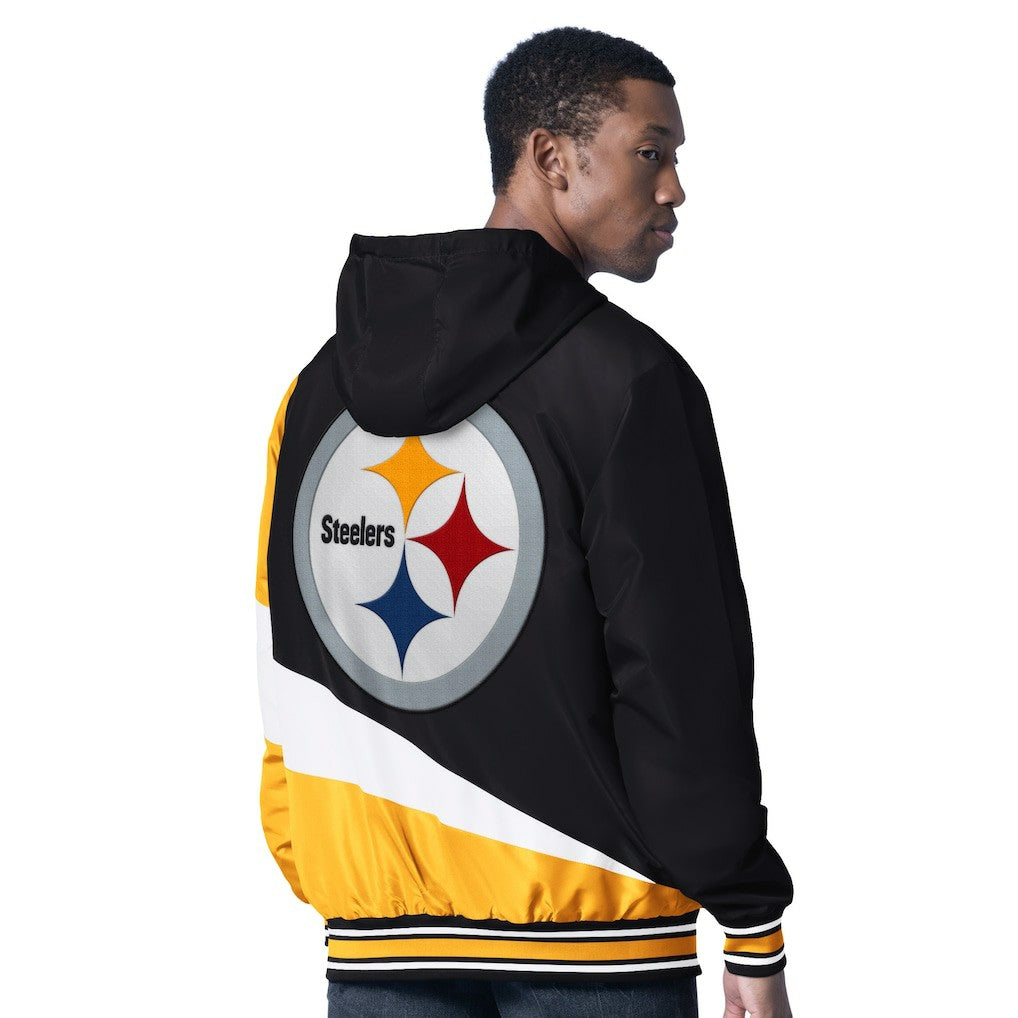 Pittsburgh Steelers G-III Sports by Carl Banks Dual Threat Reversable Full-Zip Hooded Jacket Black/Charcoal - NFL