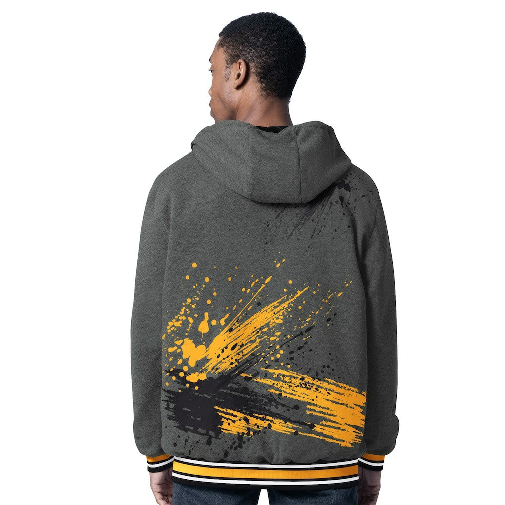 Pittsburgh Steelers G-III Sports by Carl Banks Dual Threat Reversable Full-Zip Hooded Jacket Black/Charcoal - NFL