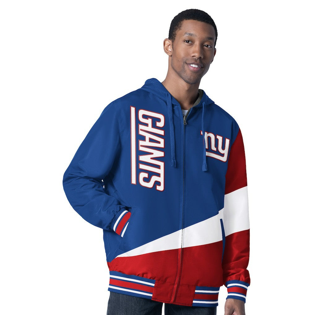 New York Giants G-III Sports by Carl Banks Dual Threat Reversable Full-Zip Hooded Jacket Royal/Charcoal - NFL
