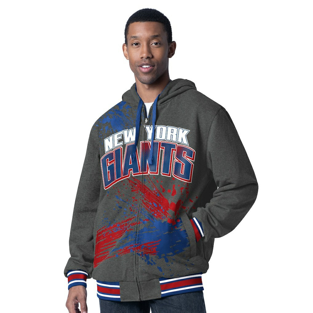 New York Giants G-III Sports by Carl Banks Dual Threat Reversable Full-Zip Hooded Jacket Royal/Charcoal - NFL