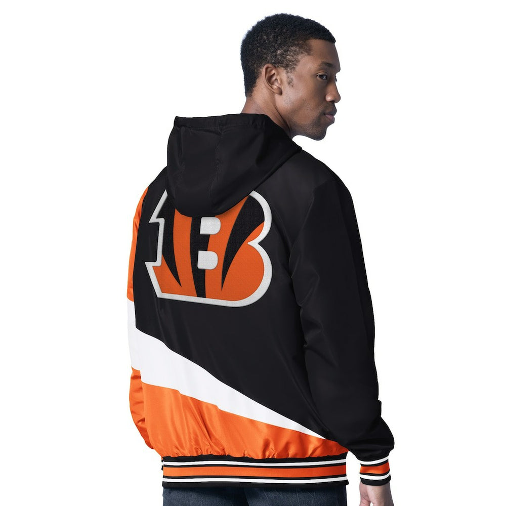Cincinnati Bengals G-III Sports by Carl Banks Dual Threat Reversable Full-Zip Hooded Jacket Black/Charcoal - NFL
