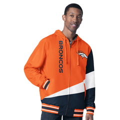 Denver Broncos G-III Sports by Carl Banks Dual Threat Reversable Full-Zip Hooded Jacket Orange/Charcoal - NFL