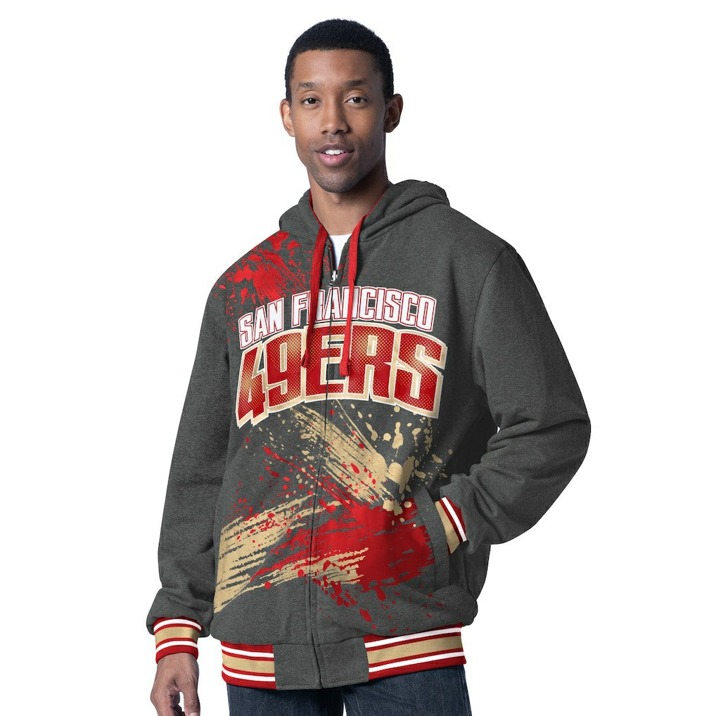 San Francisco 49ers G-III Sports by Carl Banks Dual Threat Reversable Full-Zip Hooded Jacket Scarlet/Charcoal - NFL