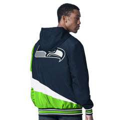 Seattle Seahawks G-III Sports by Carl Banks Dual Threat Reversable Full-Zip Hooded Jacket College Navy/Charcoal - NFL