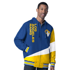 Los Angeles Rams G-III Sports by Carl Banks Dual Threat Reversable Full-Zip Hooded Jacket Royal/Charcoal - NFL