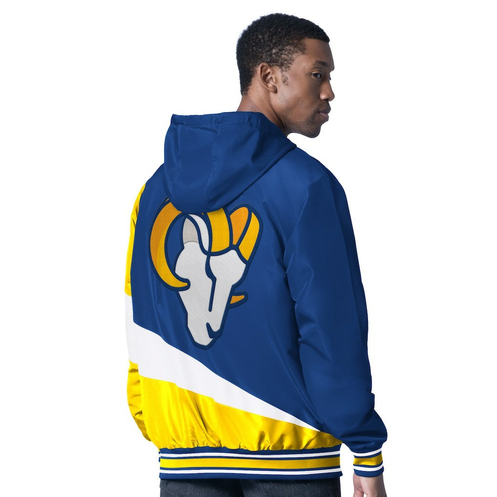 Los Angeles Rams G-III Sports by Carl Banks Dual Threat Reversable Full-Zip Hooded Jacket Royal/Charcoal - NFL