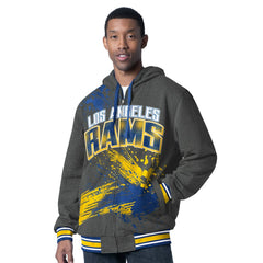Los Angeles Rams G-III Sports by Carl Banks Dual Threat Reversable Full-Zip Hooded Jacket Royal/Charcoal - NFL
