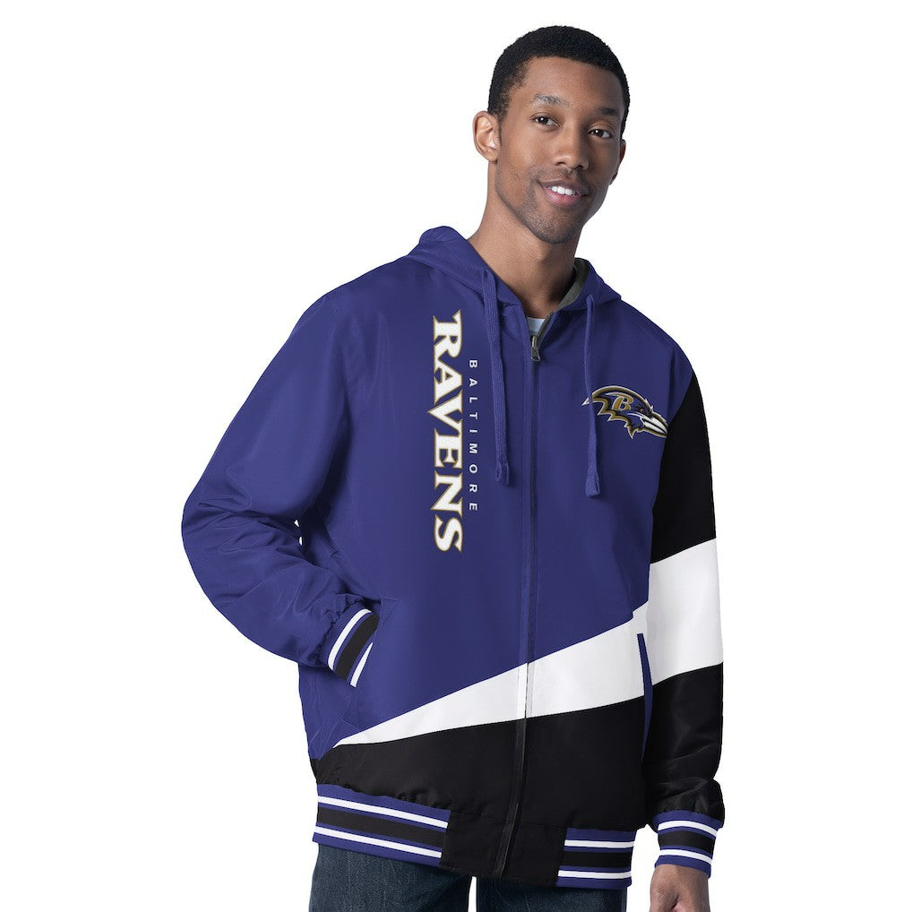 Baltimore Ravens G-III Sports by Carl Banks Dual Threat Reversable Full-Zip Hooded Jacket Purple/Charcoal - NFL